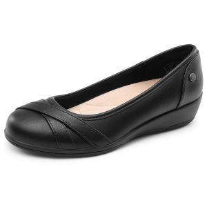 Ergonomic Everyday Support Wedge Flats - Black