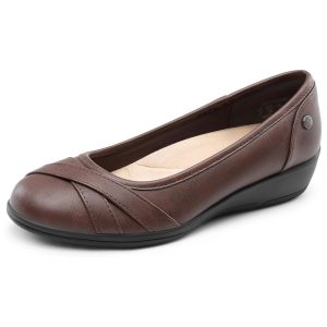 Ergonomic Everyday Support Wedge Flats - Brown